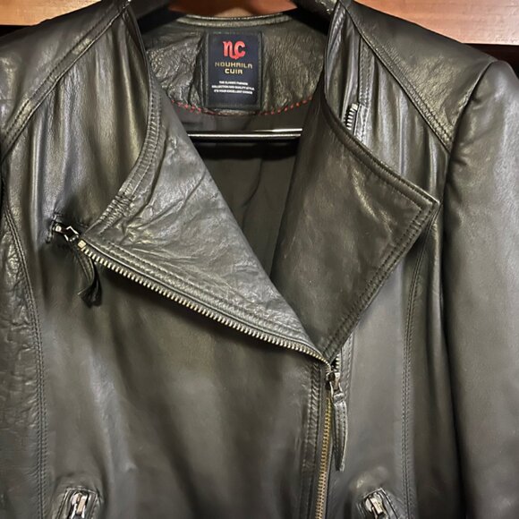 Leather jacket nouhaila cuir lambkin - Picture 3 of 6